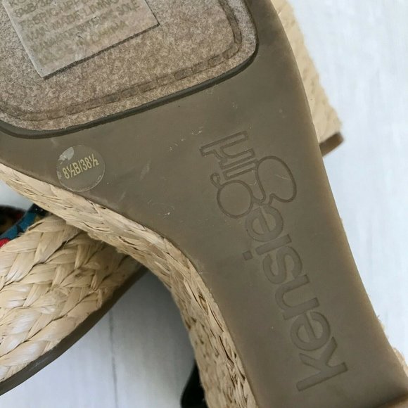 Kensie Girl Floral Wedge Open Toe Platform Sandals - Picture 7 of 7